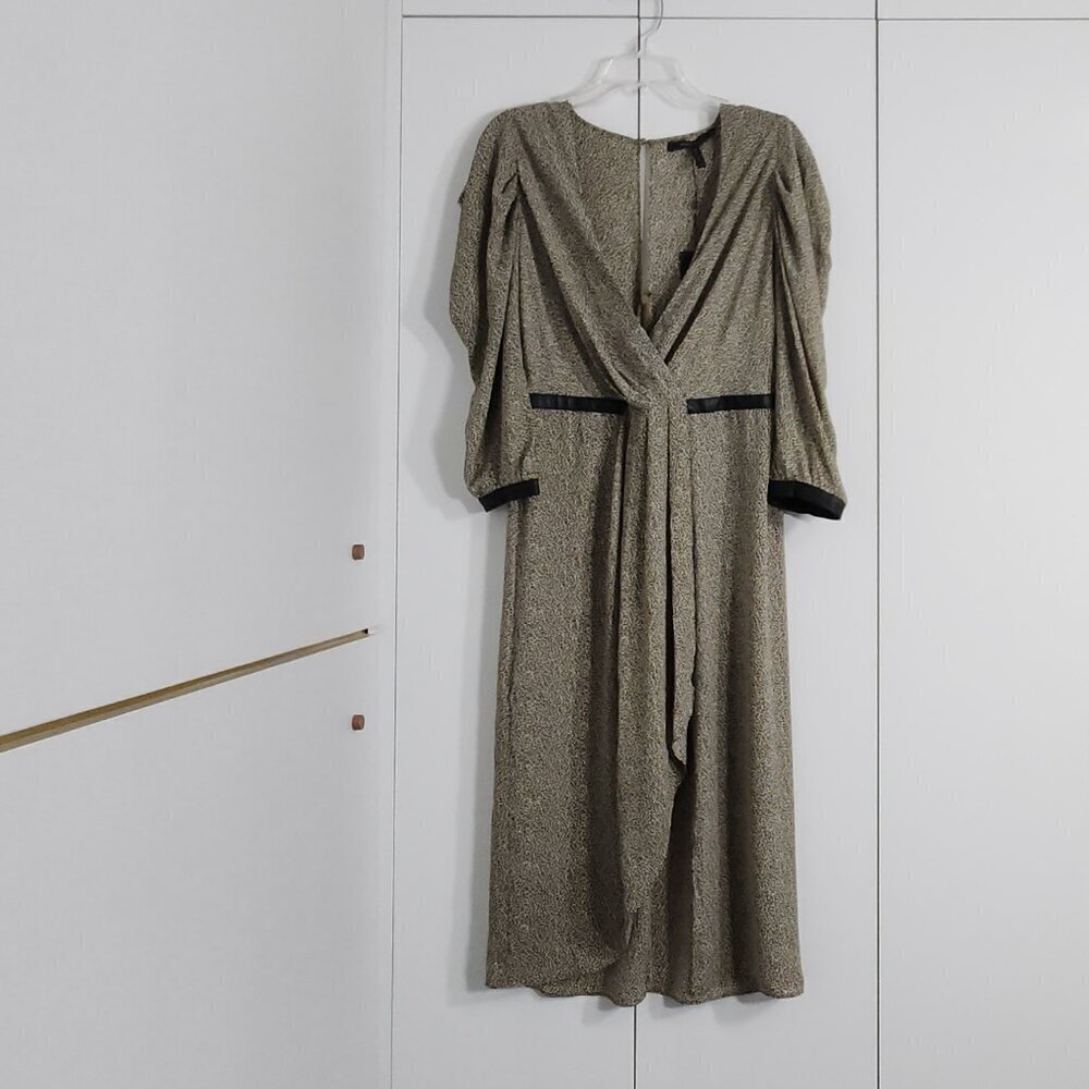 BCBCMAXAZRIA Wrap Dress Mini Camo Leopard Size 10